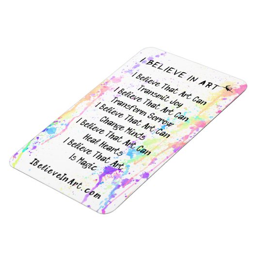 Ich glaube an die Förderung des Kunstmanifests Magnet (Linke Seite)