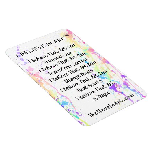 Ich glaube an die Förderung des Kunstmanifests Magnet (Rechte Seite)