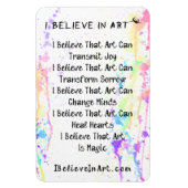 Ich glaube an die Förderung des Kunstmanifests Magnet (Vertikal)