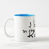 Ich glaube an die Karma-Tasse Zweifarbige Tasse (Links)