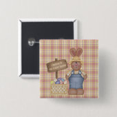 Ich glaube an die Osterhase Button (Vorne & Hinten)