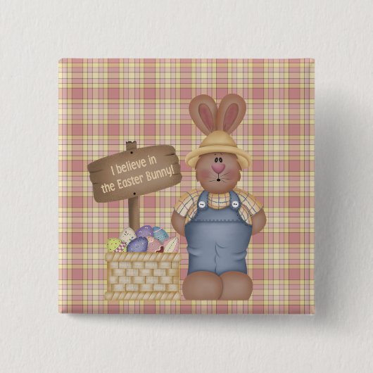 Ich glaube an die Osterhase Button (Vorderseite)