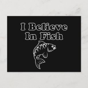 Ich glaube an die Postkarte für Fische