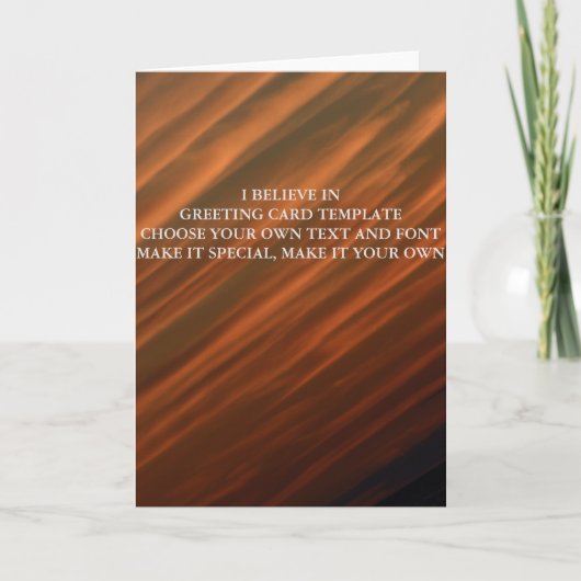 ICH GLAUBE AN DIE VORLAGE DER GREETKARTE (Vorderseite)