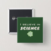 Ich glaube an die Wissenschaft Button (Vorne & Hinten)