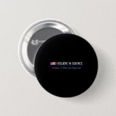 Ich glaube an die Wissenschaft - Deshalb Button (Vorne & Hinten)