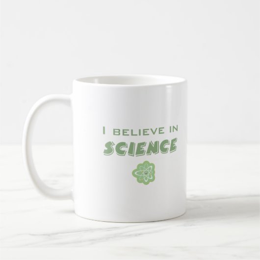 Ich glaube an die Wissenschaft Kaffeetasse (Links)