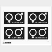 Ich glaube an die Wissenschaft Rechteckiger Aufkleber (Blatt)