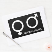 Ich glaube an die Wissenschaft Rechteckiger Aufkleber (Umschlag)