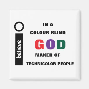 Ich glaube an ein farbiges Blindes Gottmagazin Magnet