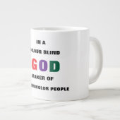 Ich glaube an eine Blinde Jumbo-Tasse (Vorderseite Rechts)