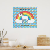 Ich glaube an Einhörner Poster (Küche)