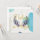 Ich glaube an Engel Abstrakt zurück Karte (Vorderseite/Rückseite Beispiel)