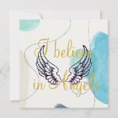 Ich glaube an Engel Abstrakt zurück Karte (Vorderseite)