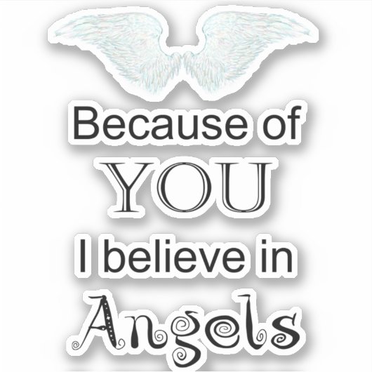 Ich glaube an Engel Aufkleber (Vorderseite)