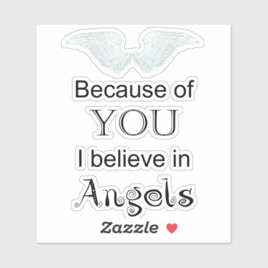 Ich glaube an Engel Aufkleber (Blatt)