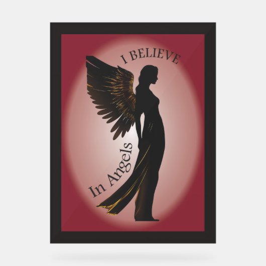 Ich glaube an Engel, die Wandkunst Akryllisches Ze Acrylschild (Vorderseite)