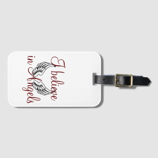 Ich glaube an Engel Gepäckanhänger (Vorderseite (Horizontal))