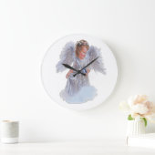 Ich glaube an Engel Große Wanduhr (Zuhause)