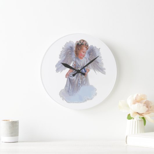 Ich glaube an Engel Große Wanduhr (Zuhause)