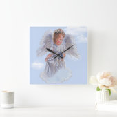 Ich glaube an Engel Quadratische Wanduhr (Zuhause)