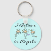 Ich glaube an Engel-Schlüsselanhänger Schlüsselanhänger (Vorderseite)