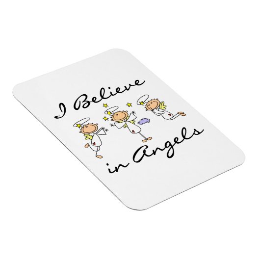 Ich glaube an Engel T - Shirt und Geschenke Magnet (Rechte Seite)