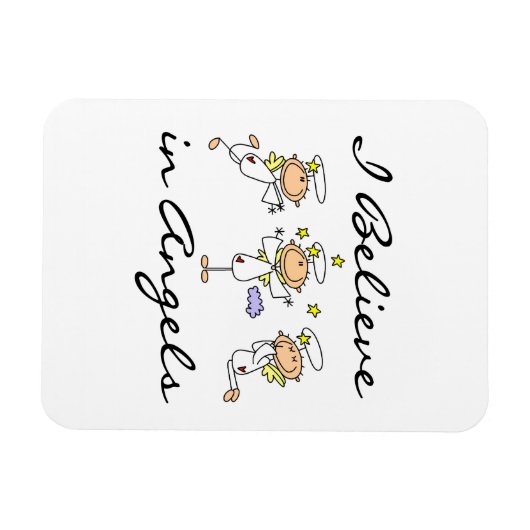 Ich glaube an Engel T - Shirt und Geschenke Magnet (Horizontal)