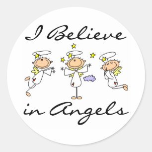 Ich glaube an Engel T-Shirts und Geschenke Runder Aufkleber