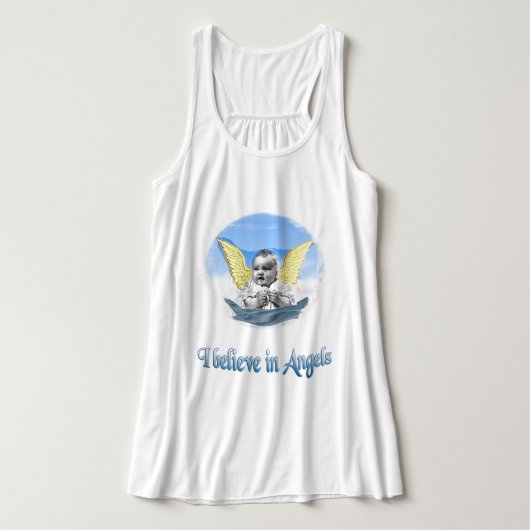 Ich glaube an Engel Tank Top (Design Vorderseite)