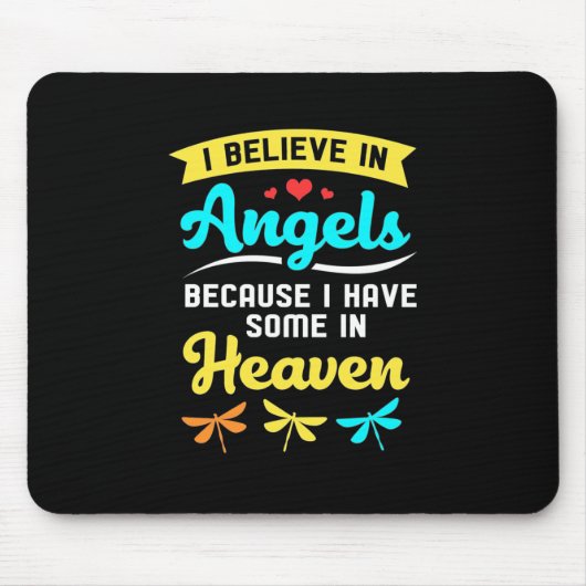 Ich glaube an Engel und Libellen Mousepad (Vorne)
