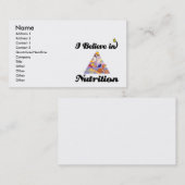 Ich glaube an Ernährung Visitenkarte (Vorne/Hinten)