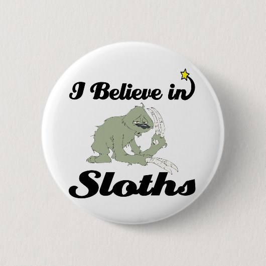 ich glaube an Faultiere Button (Vorderseite)