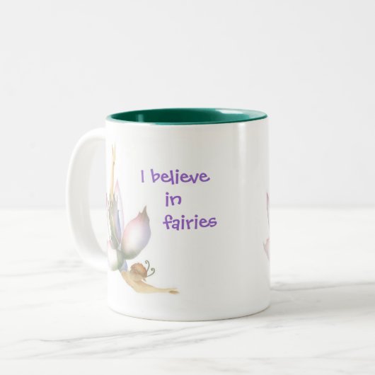 Ich glaube an Fee-Tasse Zweifarbige Tasse (Vorderseite Links)