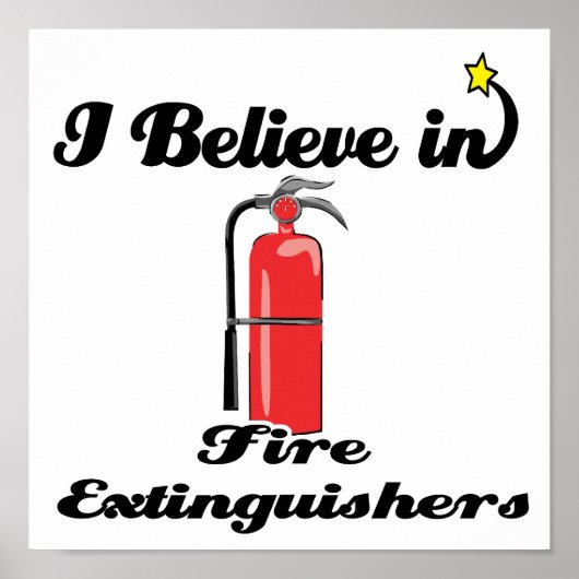 Ich glaube an Feuerlöscher Poster (Vorne)