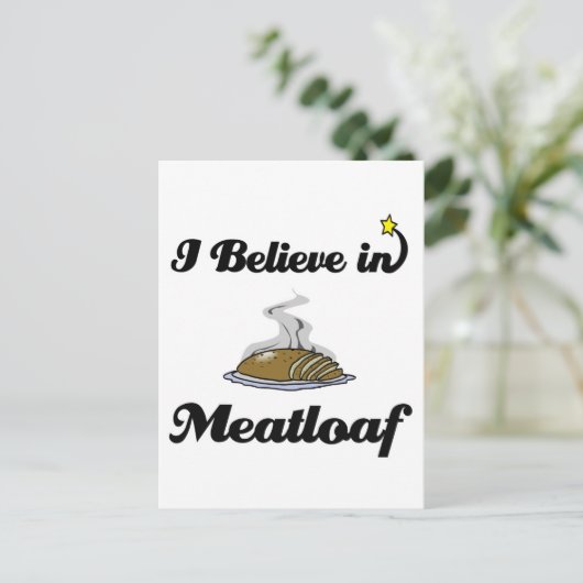 Ich glaube an Fleisch Postkarte (Stehend Vorderseite)
