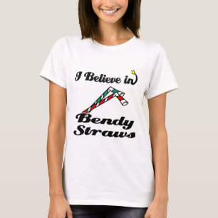 Ich glaube an flexible Trinkhalme T-Shirt