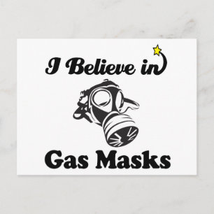 Ich glaube an Gasmasken Postkarte