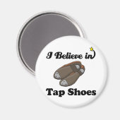 Ich glaube an gestochen Schuhe Magnet (Vorderseite/Rückseite)