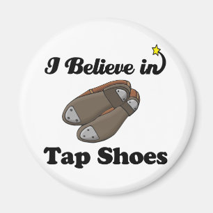 Ich glaube an gestochen Schuhe Magnet