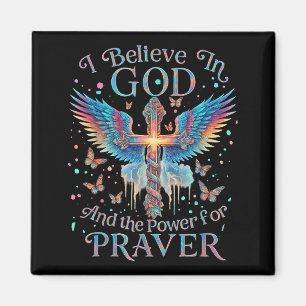 Ich glaube an Gott und die Wer des Gebets Schmette Magnet