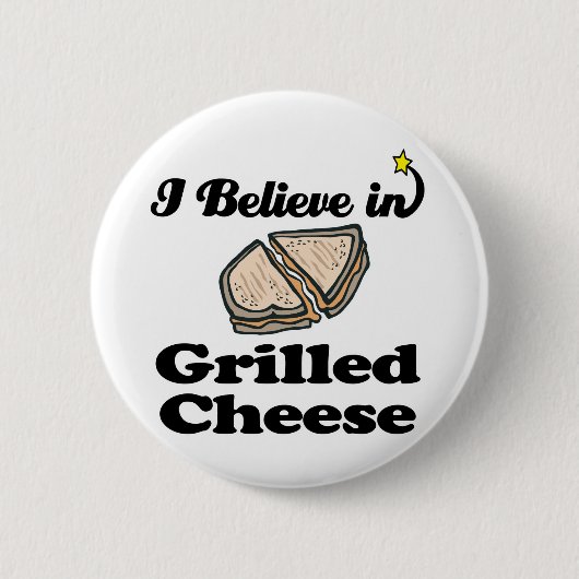Ich glaube an Grillkäse Button (Vorderseite)