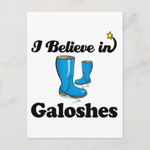 ich glaube an Gummistiefel Postkarte