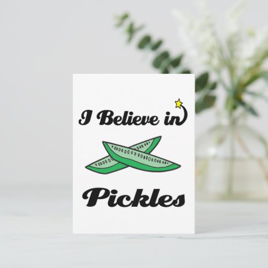 Ich glaube an Gurken Postkarte (Stehend Vorderseite)