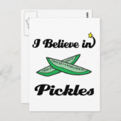 Ich glaube an Gurken Postkarte (Vorne/Hinten)