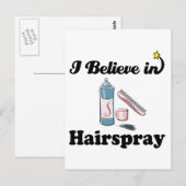 Ich glaube an Haarspray Postkarte (Vorne/Hinten)