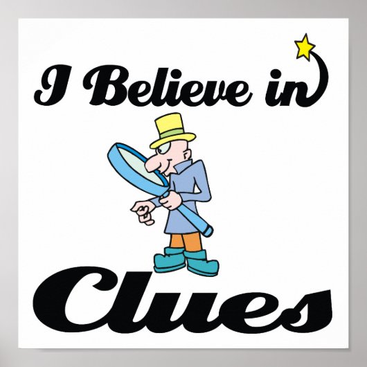 Ich glaube an Hinweise Poster (Vorne)