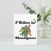 Ich glaube an Hooligans Postkarte (Stehend Vorderseite)