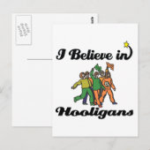 Ich glaube an Hooligans Postkarte (Vorne/Hinten)