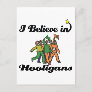 Ich glaube an Hooligans Postkarte